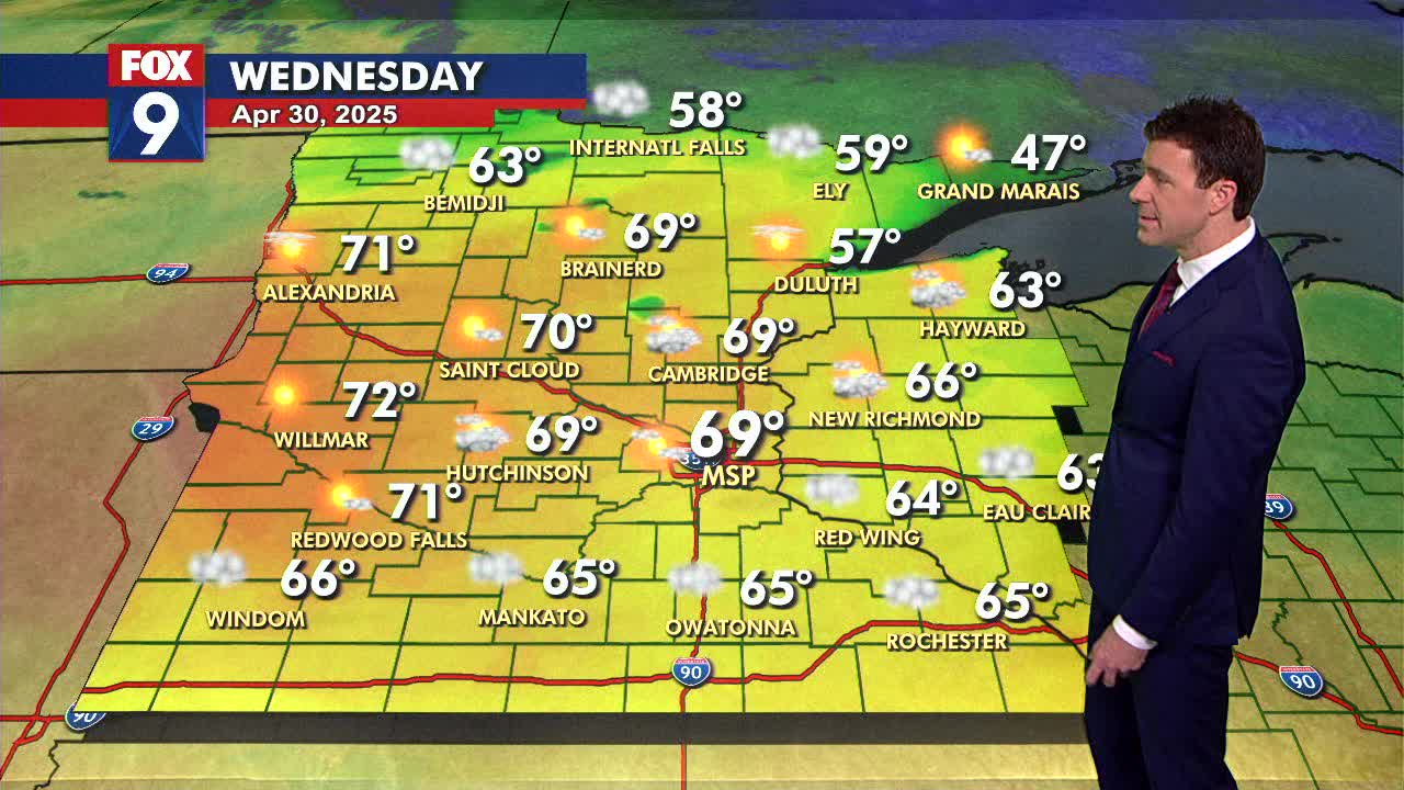 MN weather: Pleasant Wednesday with passing clouds