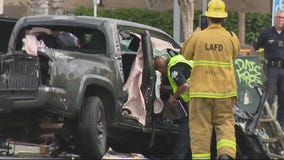 Chase of stolen vehicle ends in crash; 4 hurt