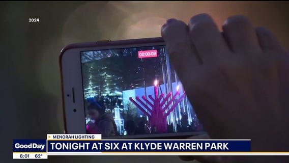 Klyde Warren Park menorah lighting Hanukkah celebration