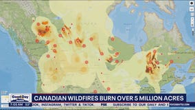 Canadian wildfires burn over 5 million acres