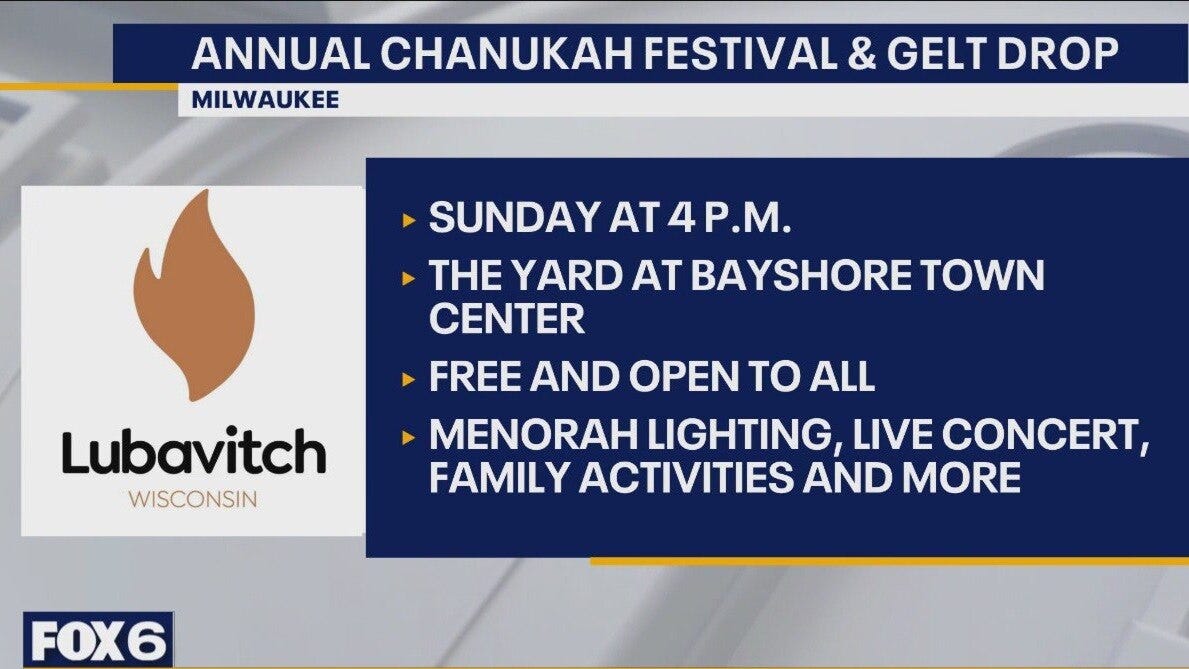 Annual Chanukah Festival & Gelt Drop to be held Dec. 14