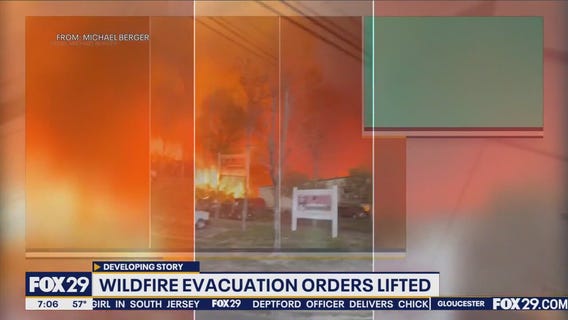 Evacuations lifted, major roads reopen as Ocean County wildfire burns 8,500 acres
