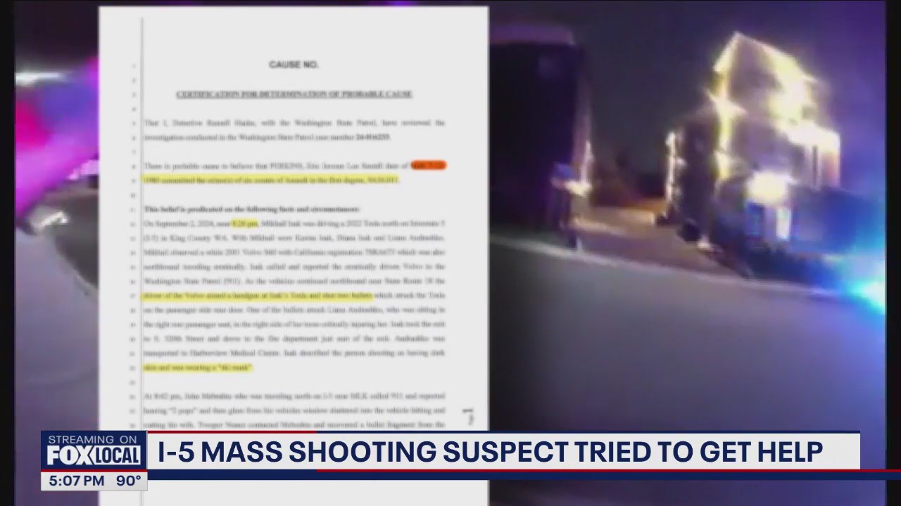I-5 mass shooting suspect sought medical help before spree | FOX 13 Seattle