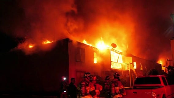 Fireworks believed to ignite fire at Houston condo complex