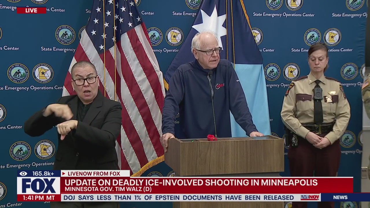 Gov. Tim Walz speaks after ICE-involved shooting