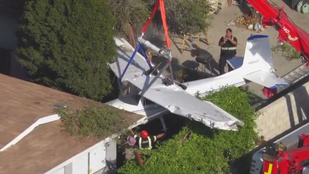 Plane crashes into LA County home