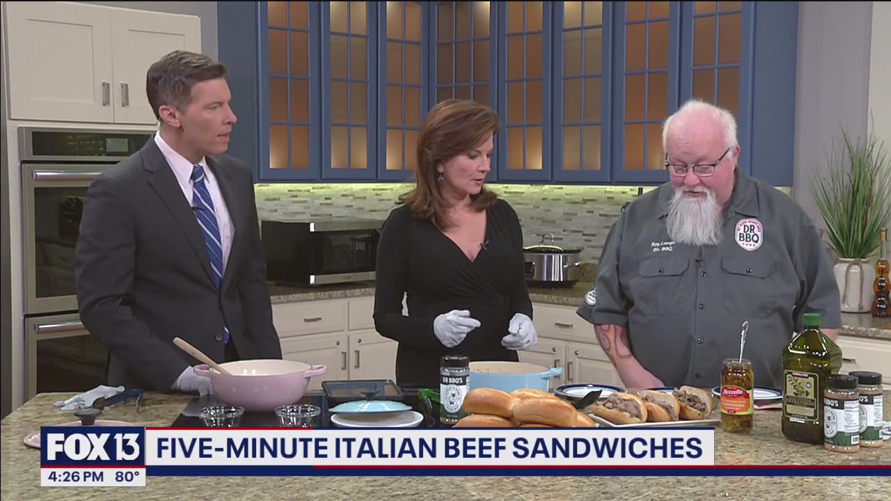 Five-minute Italian beef sandwiches