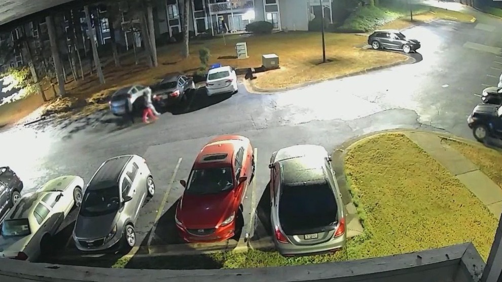 Thieves caught on camera stealing from vehicles