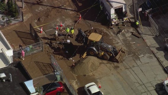 San Francisco water main break; homes flooded