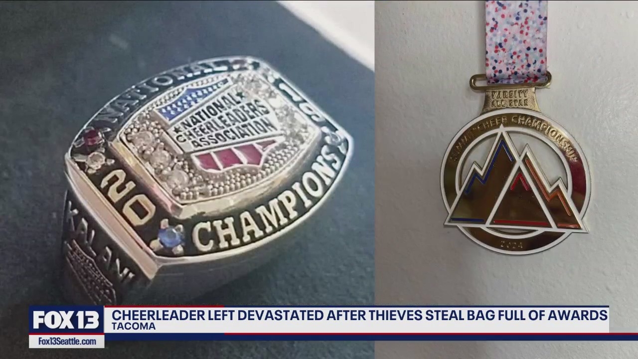 Tacoma cheerleader devastated after thieves steal bag of awards
