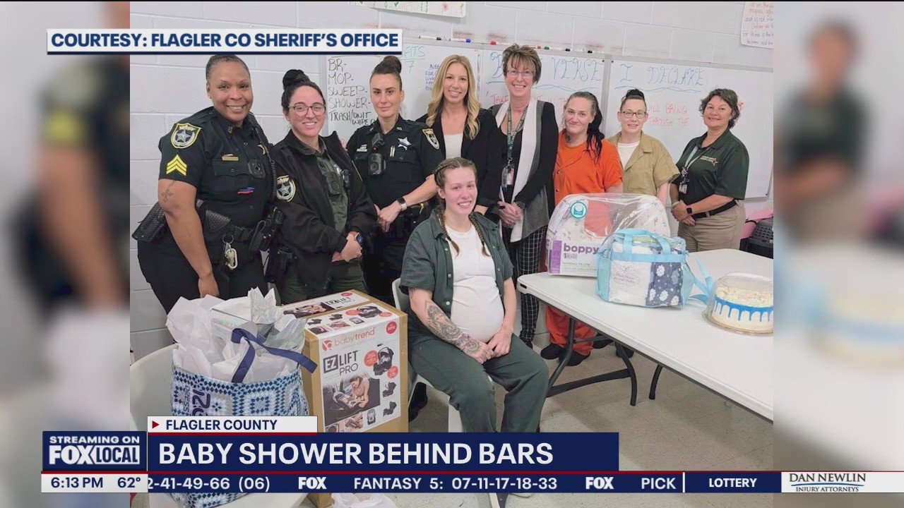 Deputies hold baby shower for jailed expectant mother as part of rehabilitation effort