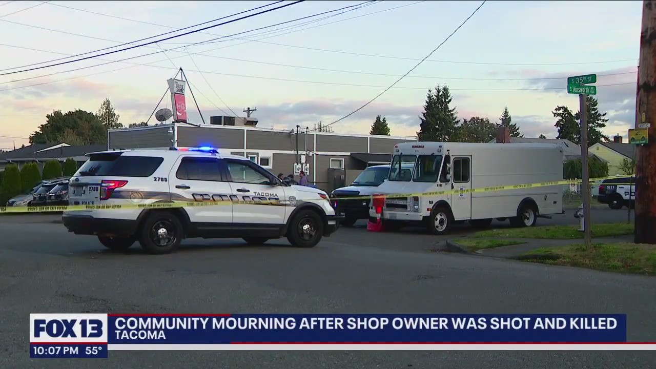 Community mourning after shop owner shot, killed