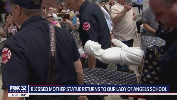 'Blessed Mother' statue returns to Our Lady of Angels school