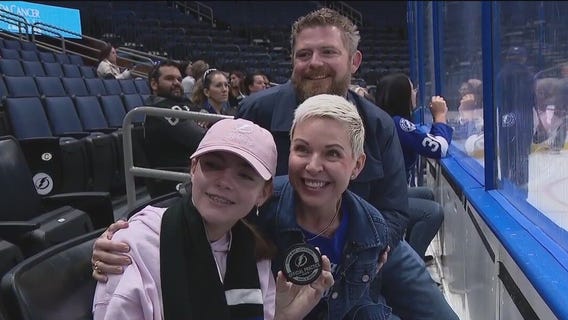 Cancer patients spend a day with the Tampa Bay Lightning