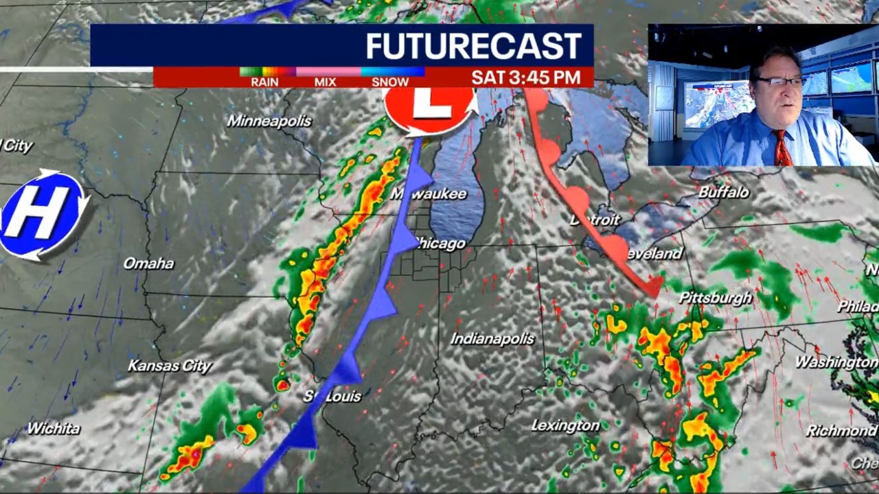 Chicago weather: Showers and thunderstorms expected Saturday, up to 50 mph gusts possible