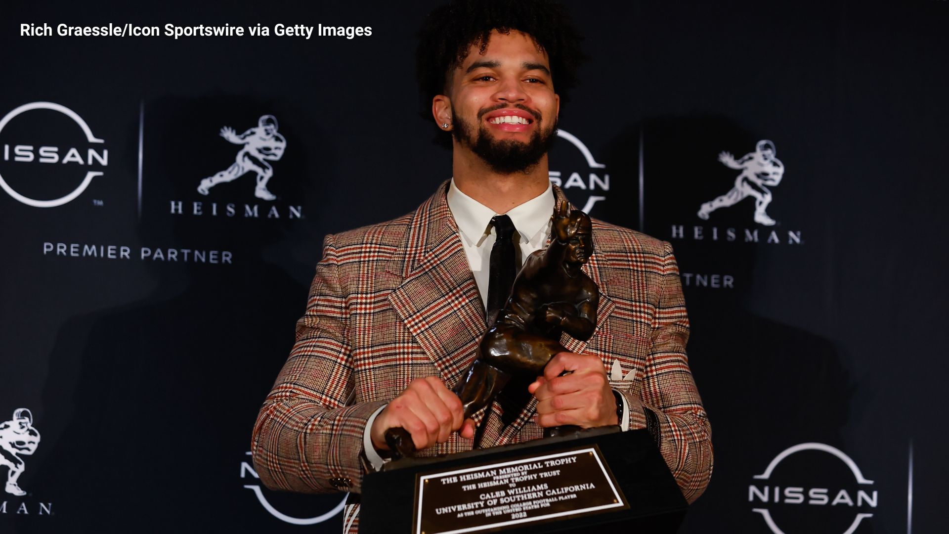 USC star Caleb Williams discusses life as Heisman winner, his viral Gucci sport coat