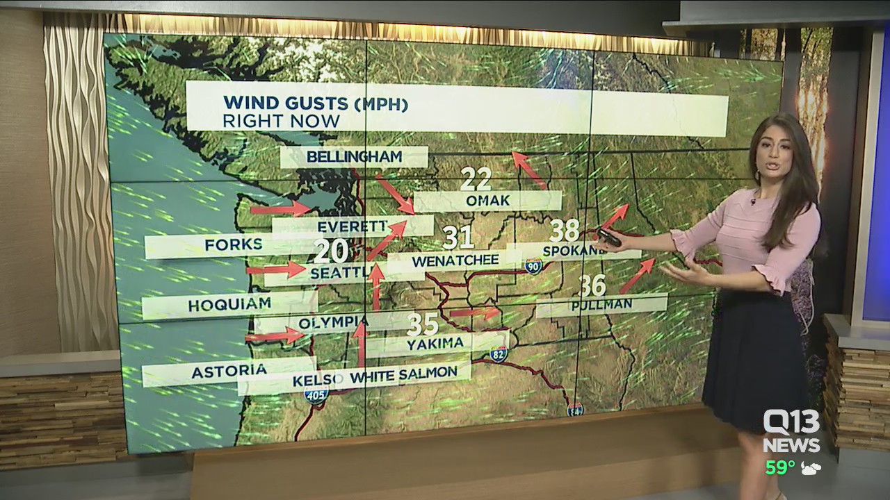 More windy conditions into Tuesday night