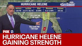 Hurricane Helene gaining strength as it moves toward Florida