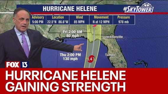Hurricane Helene gaining strength as it moves toward Florida