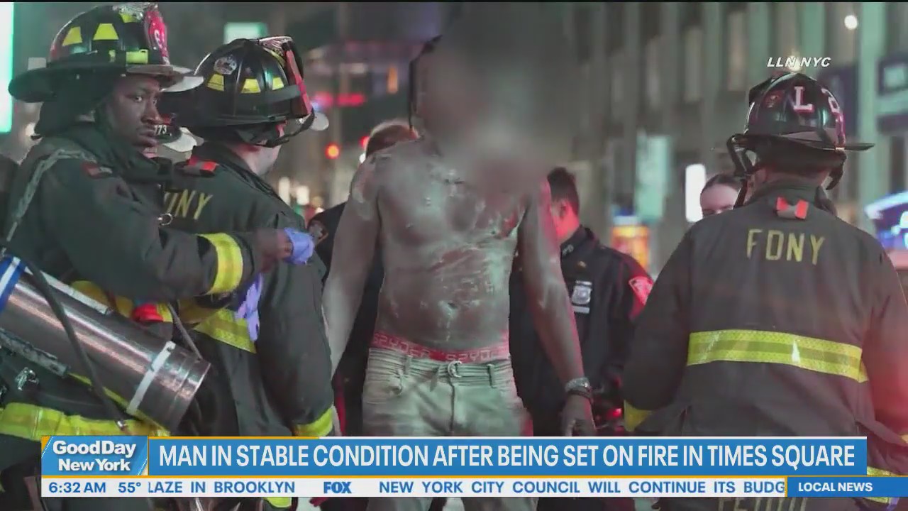 Man set on fire in Times Square: Investigation latest
