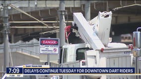 Delays continue Tuesday for downtown Dallas DART riders