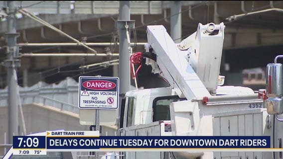 Delays continue Tuesday for downtown Dallas DART riders