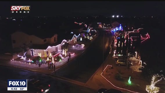 Drone Zone: Everyone in this Mesa cul-de-sac gets into the Christmas spirit with lots and lots of lights