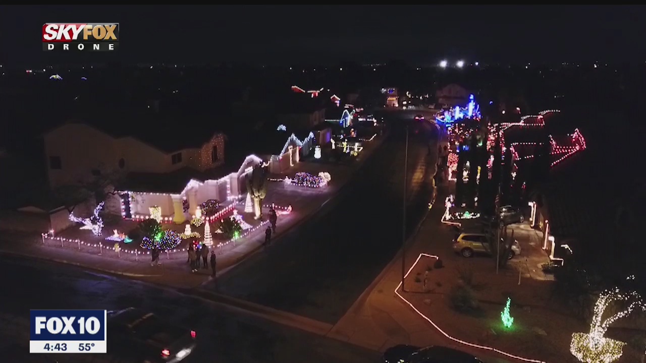 Drone Zone: Everyone in this Mesa cul-de-sac gets into the Christmas spirit with lots and lots of lights