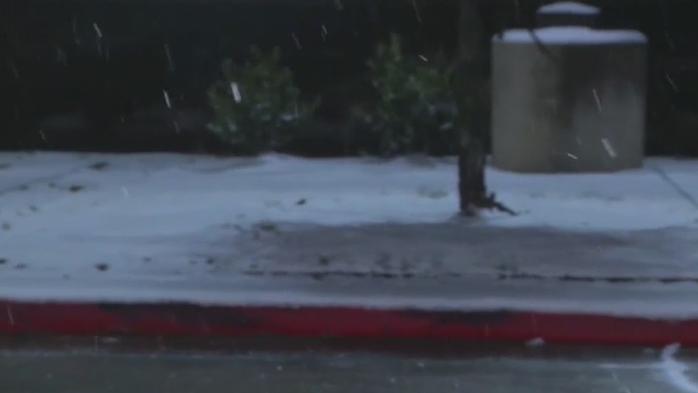 Houston weather: Snow falls in Katy