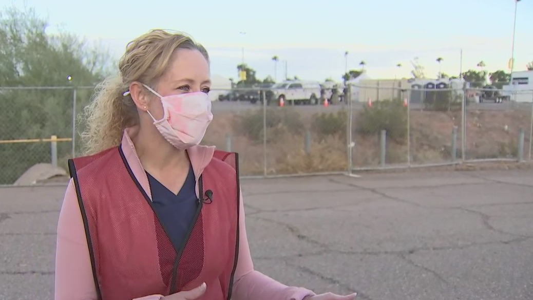AZDHS Director Dr. Cara Christ speaks on opening of COVID-19 vaccination site at Phoenix Municipal Stadium