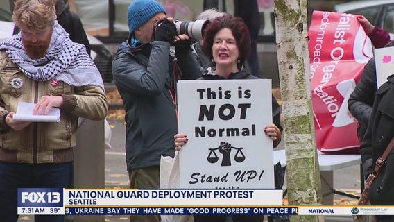 National Guard deployment protest in Seattle