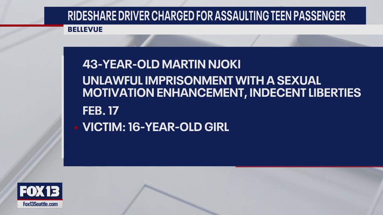 Rideshare driver charged for sexually assaulting teen passenger