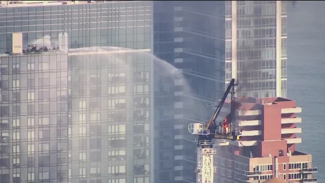 Evacuations after crane collapse