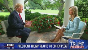 President Trump denies wrongdoing, says Michael Cohen is 'making up stories'