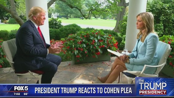 President Trump denies wrongdoing, says Michael Cohen is 'making up stories'