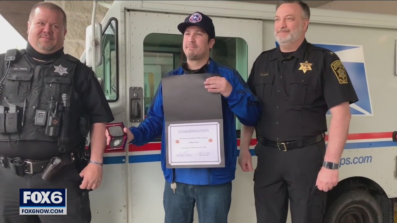 Cedarburg mail carrier saves man's life after fall