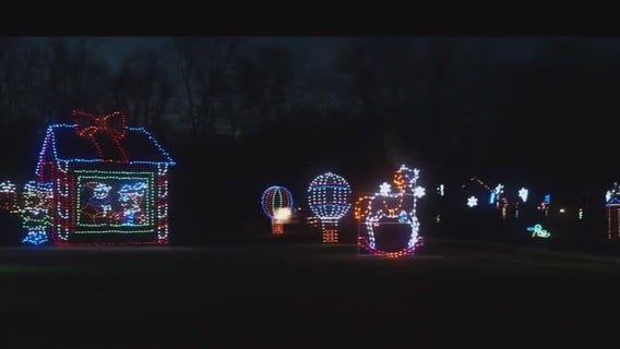 Scenic trail of lights in Pewaukee