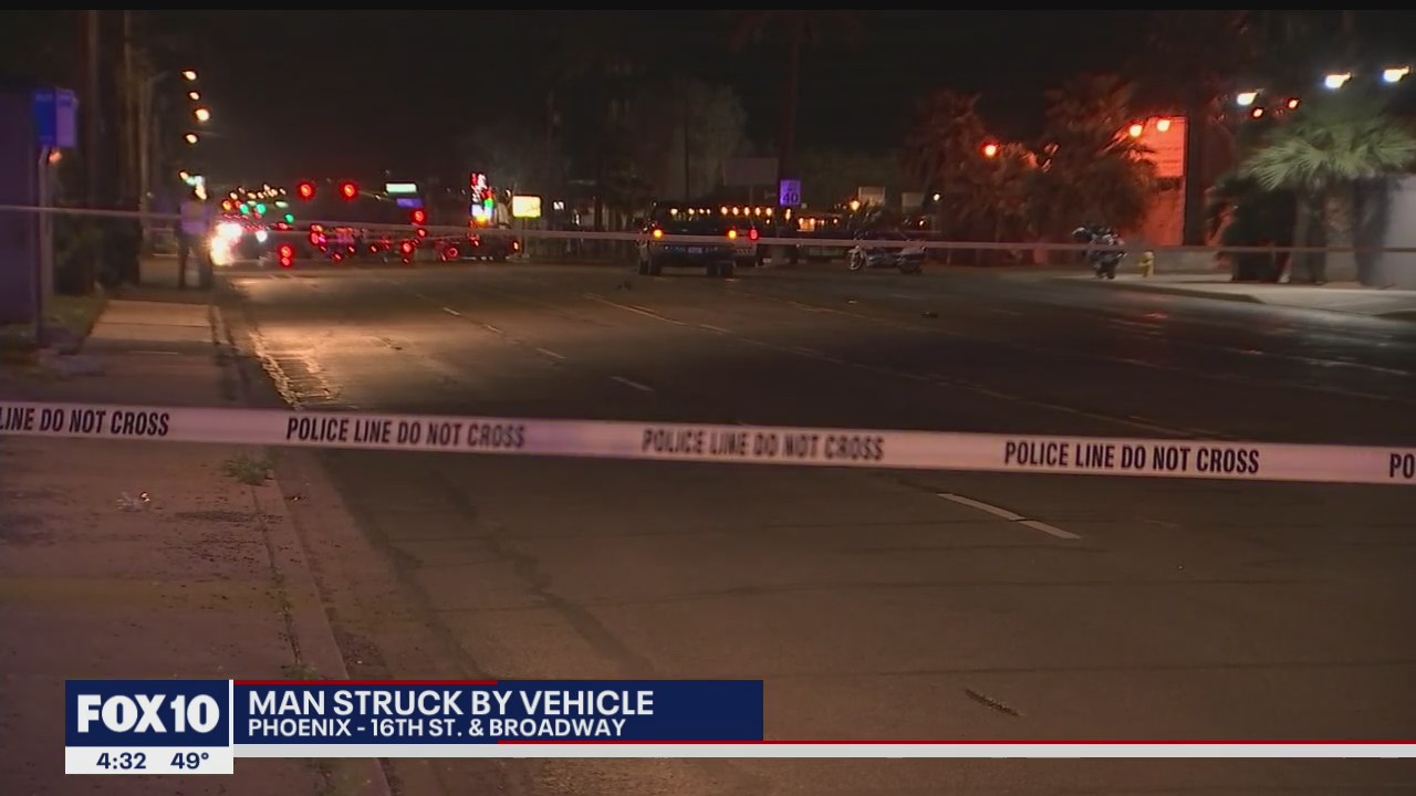 Man seriously injured after being struck by car in south Phoenix | FOX ...