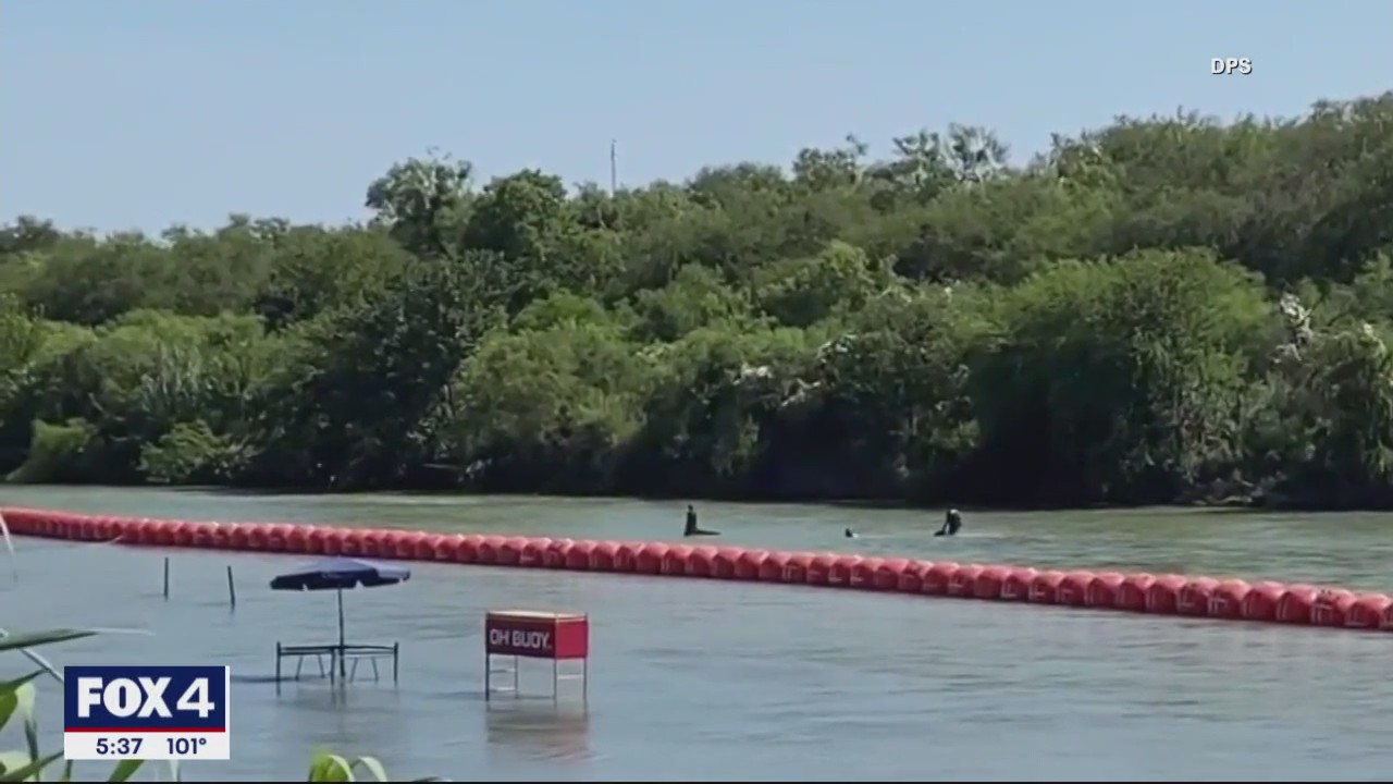 DOJ says floating barrier raises humanitarian concerns