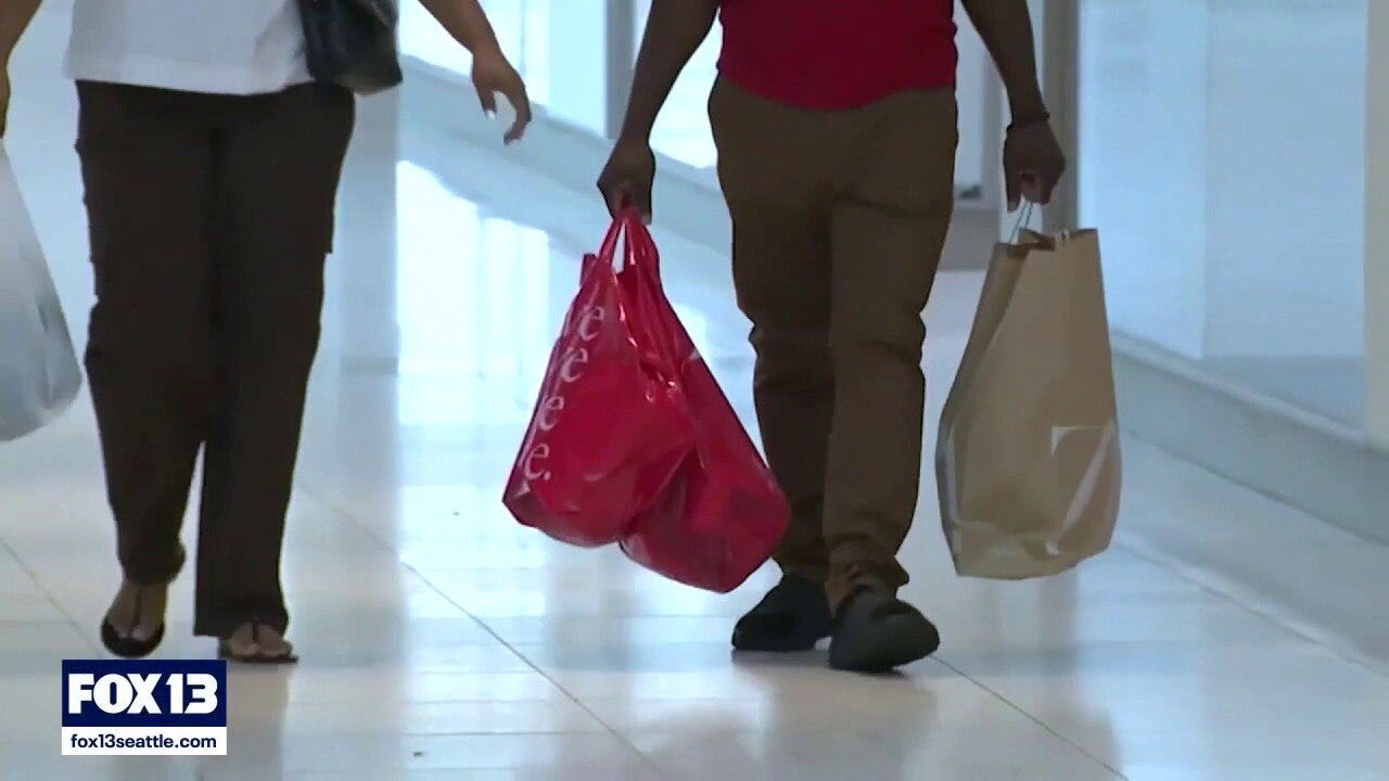 Last-minute holiday shopping at Alderwood Mall