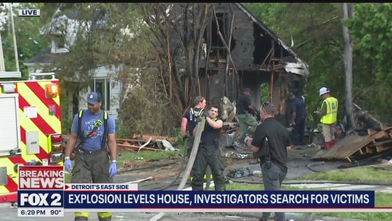 House explodes on Detroit's east side