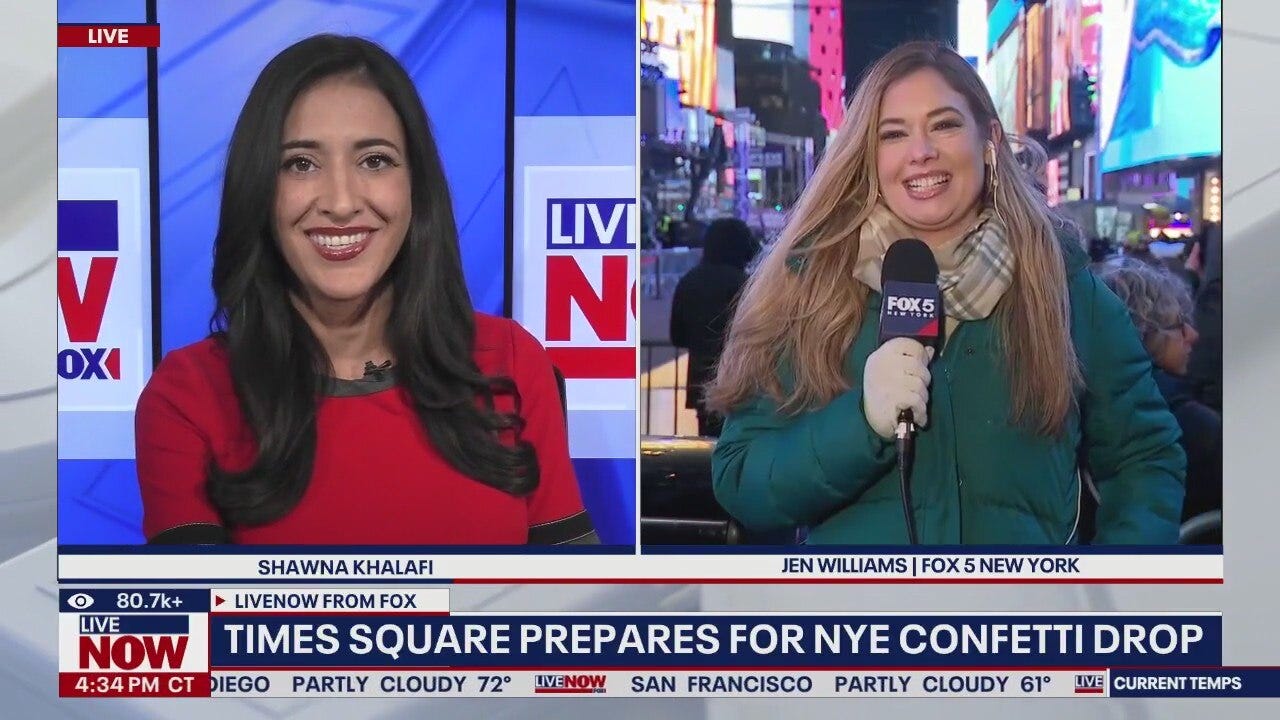 Times Square prepares for NYE confetti drop