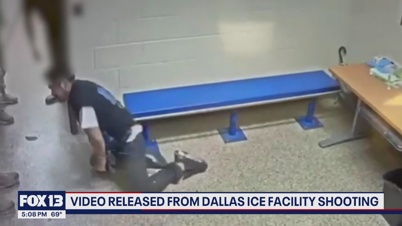 Video released from Dallas ICE facility shooting