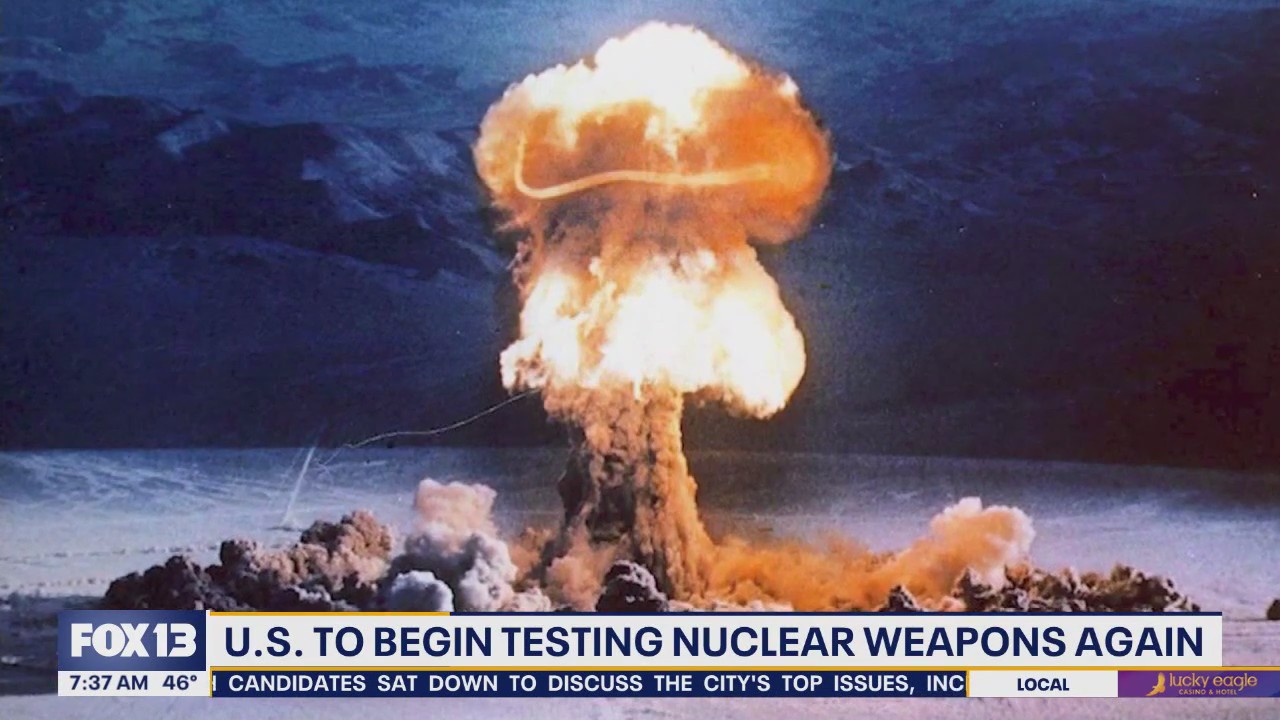 Trump suggests US will begin testing nuclear weapons again