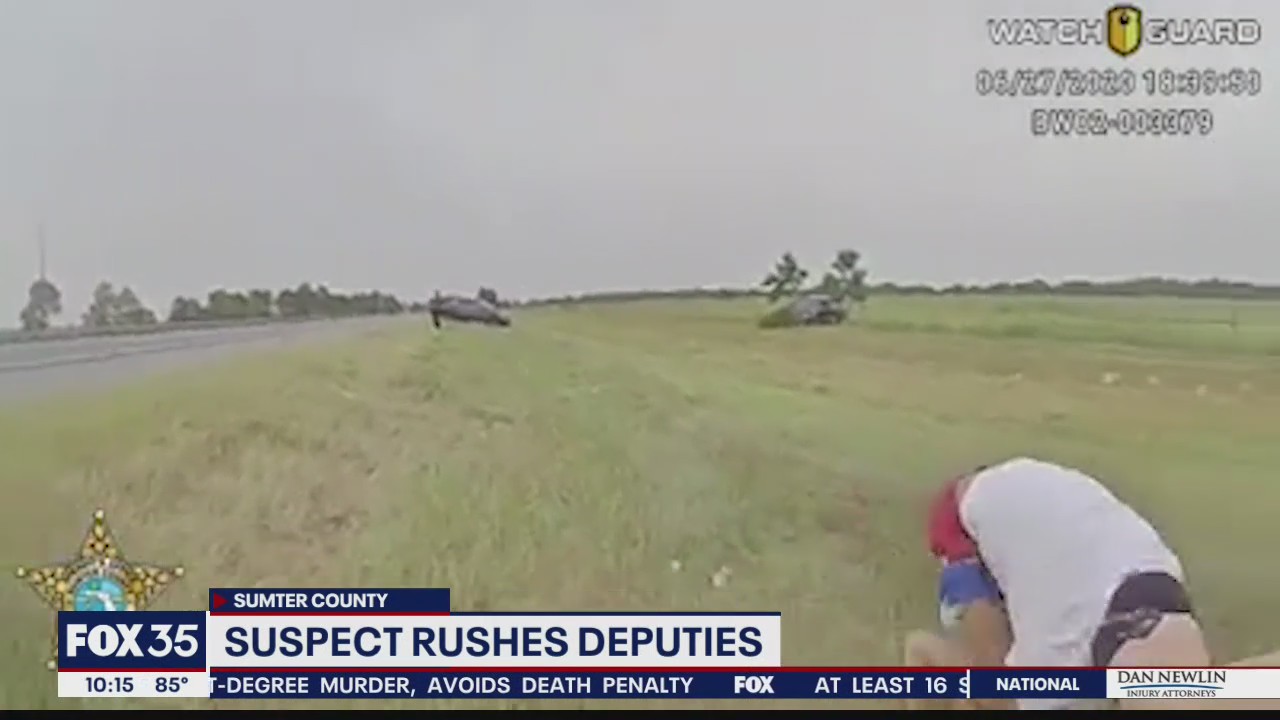 Suspect rushes deputies