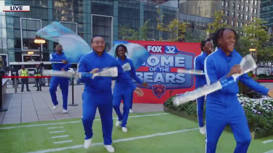 South Shore Drill Team shows out on the FOX 32 plaza