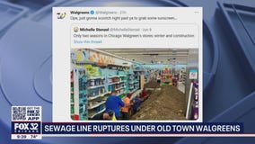Sewage line ruptures under Chicago Walgreens