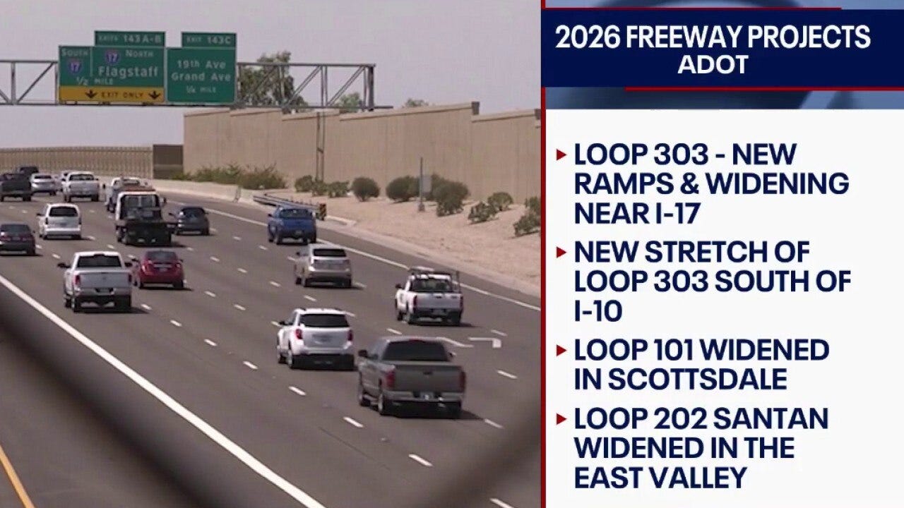 ADOT outlines 2026 Phoenix area freeway projects