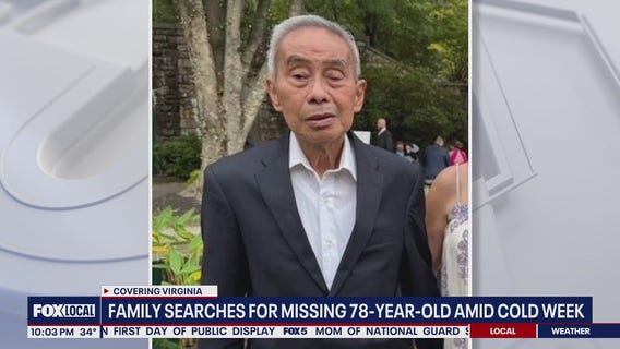 Family searches for missing 78-year-old amid cold week in Virginia