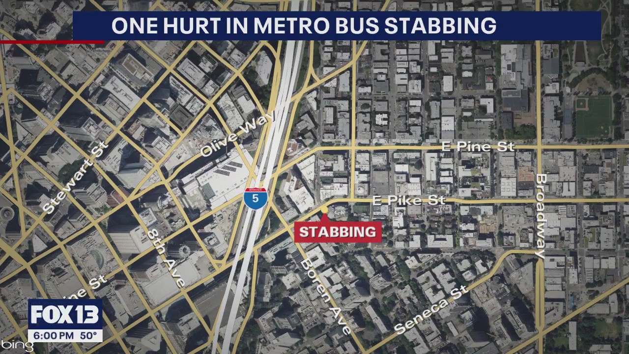 Stabbing on Metro Bus near Pike Street and Minor Avenue